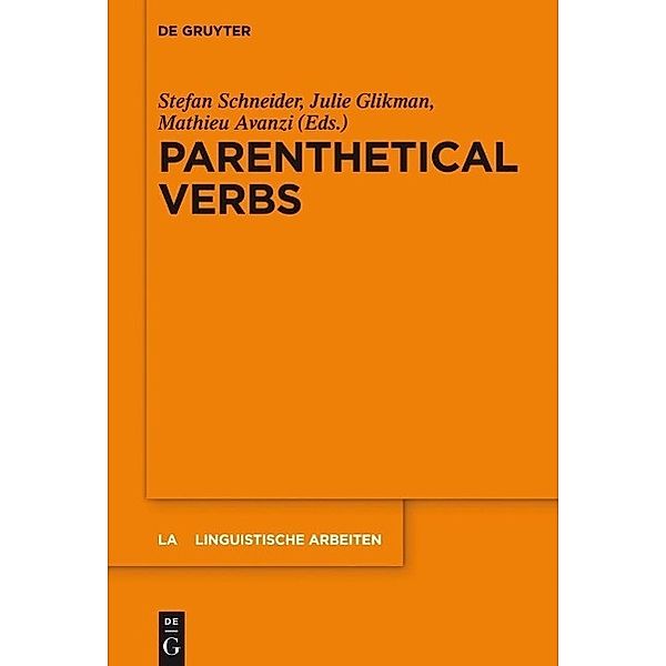 Parenthetical Verbs / Linguistische Arbeiten Bd.557