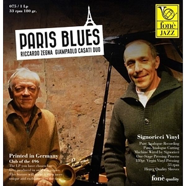 Paris Blues (Vinyl), Riccardo & Casati,Giampaolo Duo Zegna