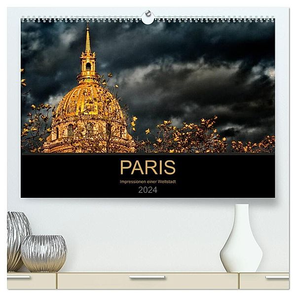 Paris - Impressionen einer Weltstadt (hochwertiger Premium Wandkalender 2024 DIN A2 quer), Kunstdruck in Hochglanz, Helmut Probst