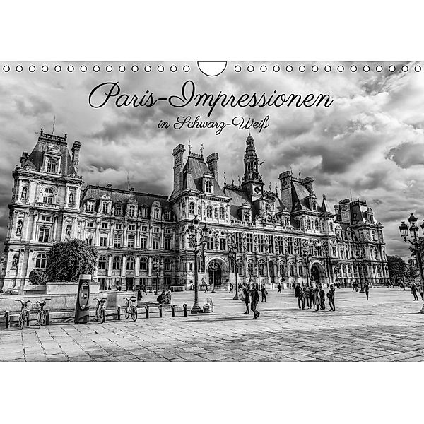 Paris-Impressionen in Schwarz-Weiß (Wandkalender 2018 DIN A4 quer), Christian Müller
