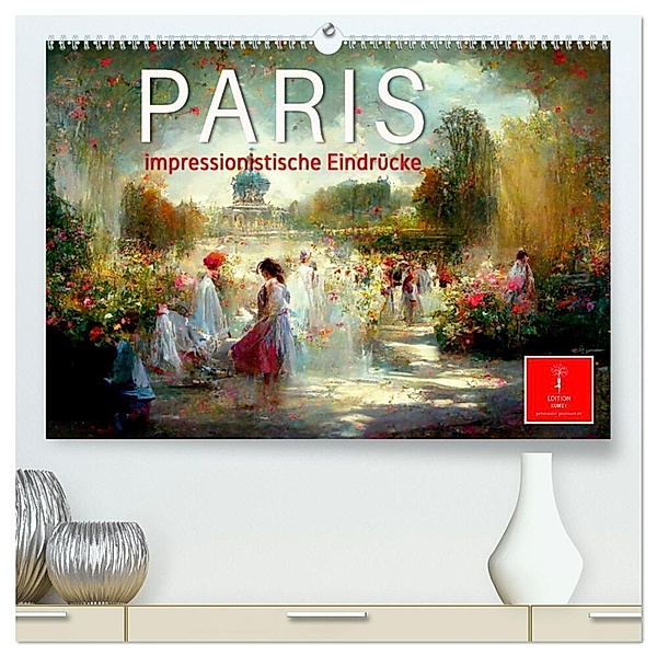 Paris - impressionistische Eindrücke (hochwertiger Premium Wandkalender 2024 DIN A2 quer), Kunstdruck in Hochglanz, Peter Roder
