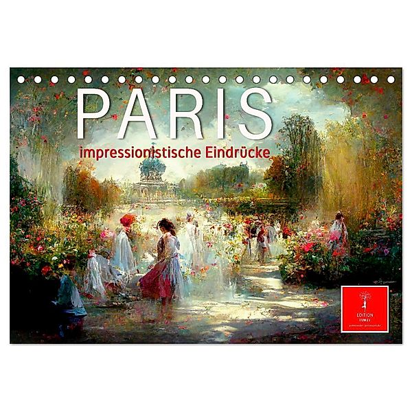 Paris - impressionistische Eindrücke (Tischkalender 2024 DIN A5 quer), CALVENDO Monatskalender, Peter Roder