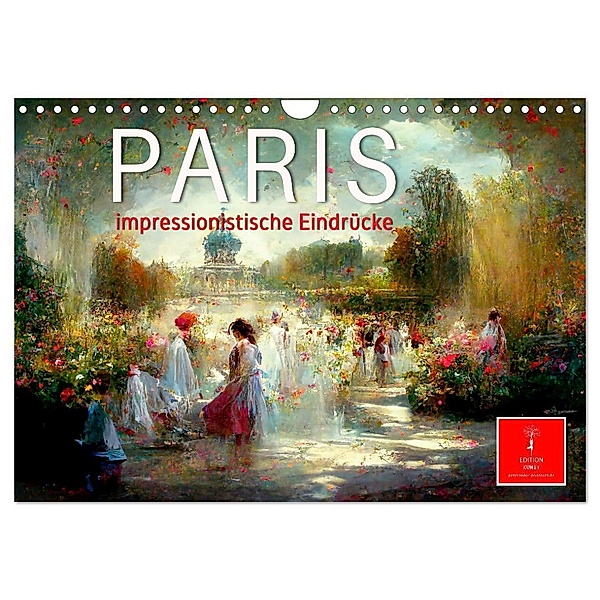 Paris - impressionistische Eindrücke (Wandkalender 2024 DIN A4 quer), CALVENDO Monatskalender, Peter Roder