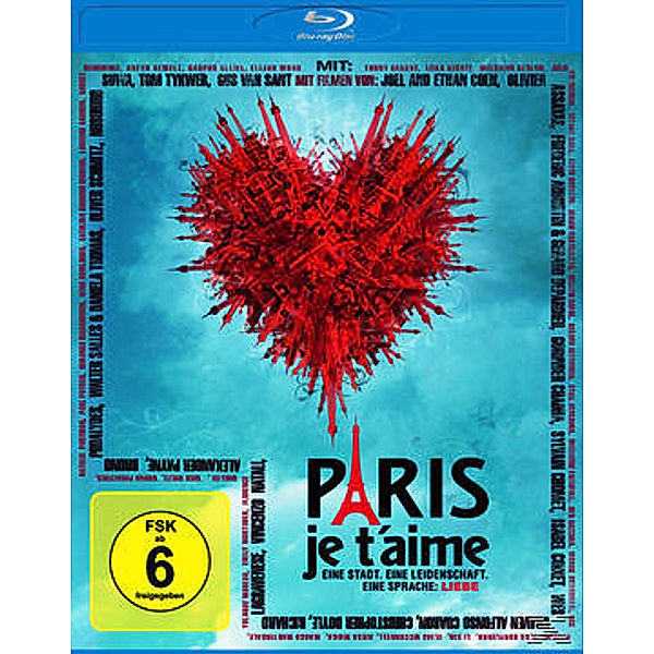 Paris je t'aime, Tristan Carné, Emmanuel Benbihy, Bruno Podalydès, Paul Mayeda Berges, Gurinder Chadha, Gus Van Sant, Ethan Coen, Joel Coen, Walter Salles