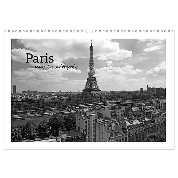 Paris vive la métropole (Wandkalender 2024 DIN A3 quer), CALVENDO Monatskalender, Stephan Gabriel
