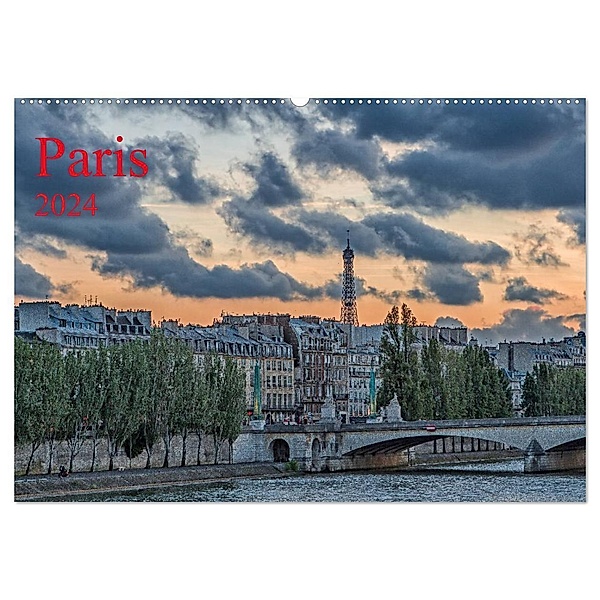 Paris (Wandkalender 2024 DIN A2 quer), CALVENDO Monatskalender, Thomas Leonhardy