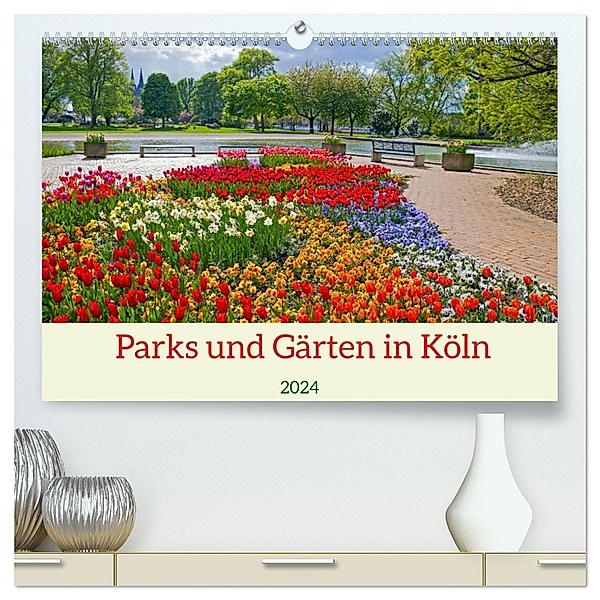 Parks und Gärten in Köln (hochwertiger Premium Wandkalender 2024 DIN A2 quer), Kunstdruck in Hochglanz, Elisabeth Schittenhelm