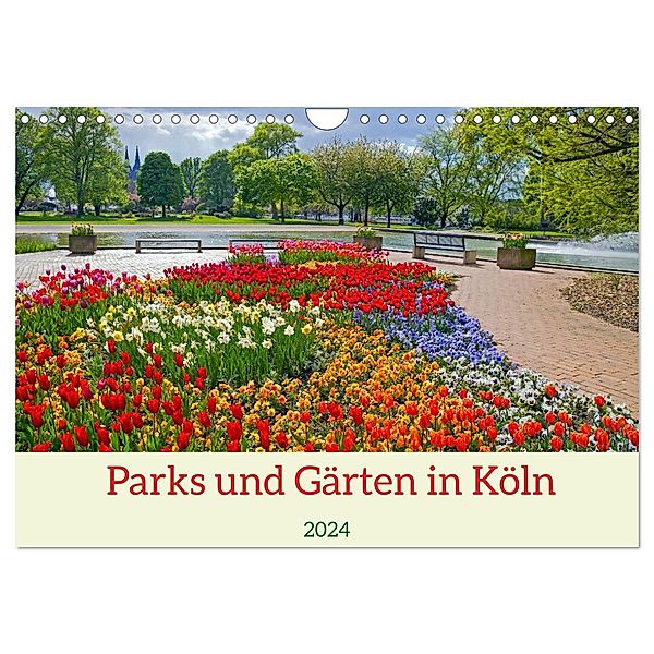 Parks und Gärten in Köln (Wandkalender 2024 DIN A4 quer), CALVENDO Monatskalender, Elisabeth Schittenhelm