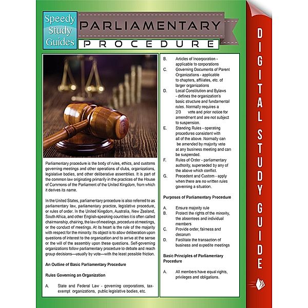 Parliamentary Procedure (Speedy Study Guides) / Dot EDU, Speedy Publishing