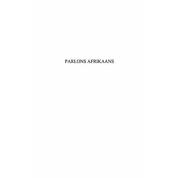 Parlons Afrikaans / Hors-collection, Jaco Alant