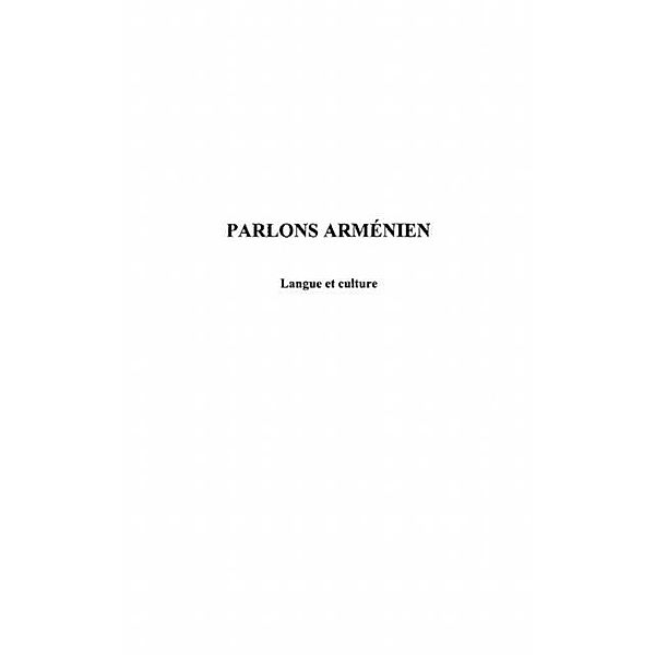 Parlons armenien / Hors-collection, Michel Malherbe