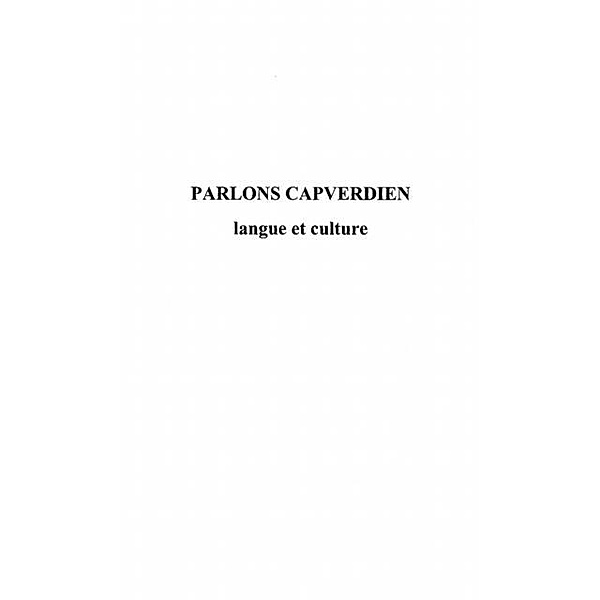 Parlons capverdien / Hors-collection, Quint Nicolas