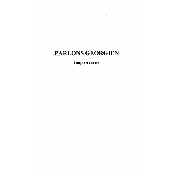 Parlons georgien / Hors-collection, Collectif
