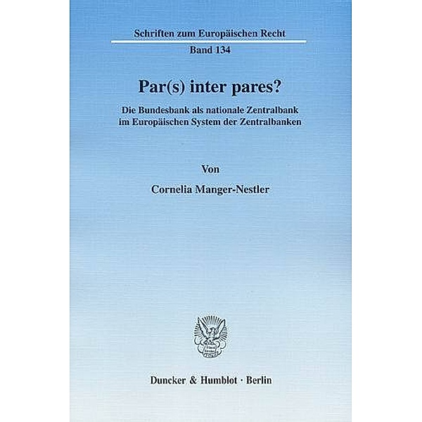 Par(s) inter pares?, Cornelia Manger-Nestler