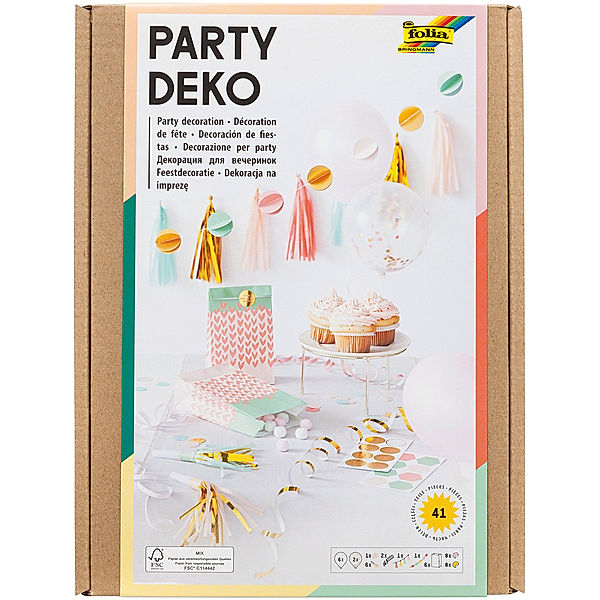 folia Party-Box DEKO GIRLS 40-teilig in bunt