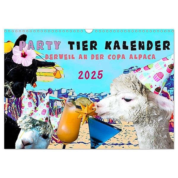 Party Tier Kalender (Wandkalender 2025 DIN A3 quer), CALVENDO Monatskalender, Calvendo, Leonie Schreiber