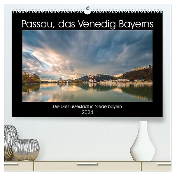 Passau, das Venedig Bayerns (hochwertiger Premium Wandkalender 2024 DIN A2 quer), Kunstdruck in Hochglanz, Christian Haidl