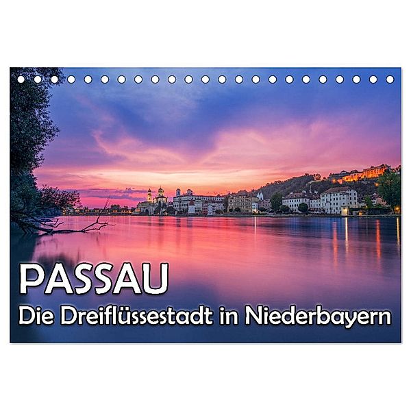 Passau - Die Dreiflüssestadt (Tischkalender 2025 DIN A5 quer), CALVENDO Monatskalender, Calvendo, Christian Haidl