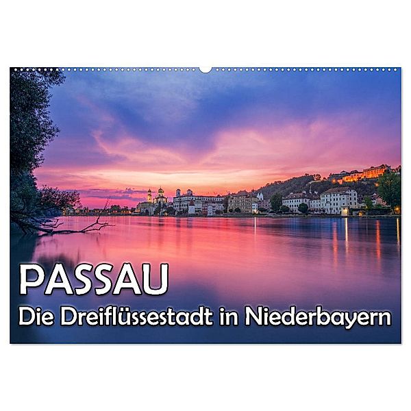 Passau - Die Dreiflüssestadt (Wandkalender 2025 DIN A2 quer), CALVENDO Monatskalender, Calvendo, Christian Haidl