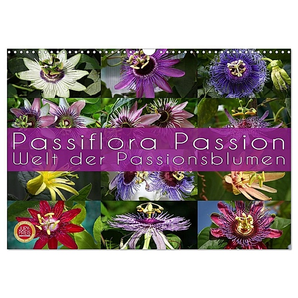 Passiflora Passion - Welt der Passionsblumen (Wandkalender 2024 DIN A3 quer), CALVENDO Monatskalender, Martina Cross