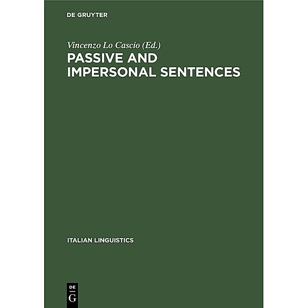 Passive and impersonal sentences