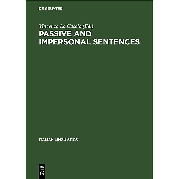 Passive and impersonal sentences
