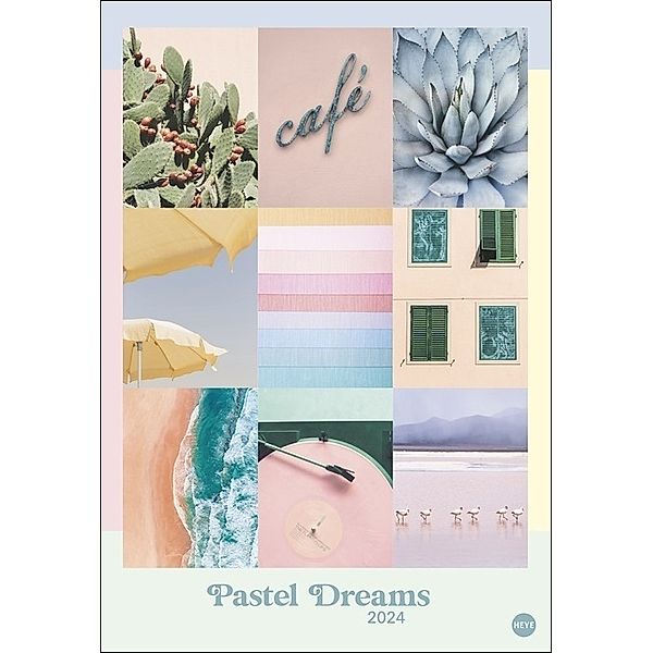 Pastel Dreams Posterkalender 2024. Fotokalender in zarten Farben. Hochwertiger Kalender im Großformat voller Traumwelten, Stillleben und Detailaufnahmen.