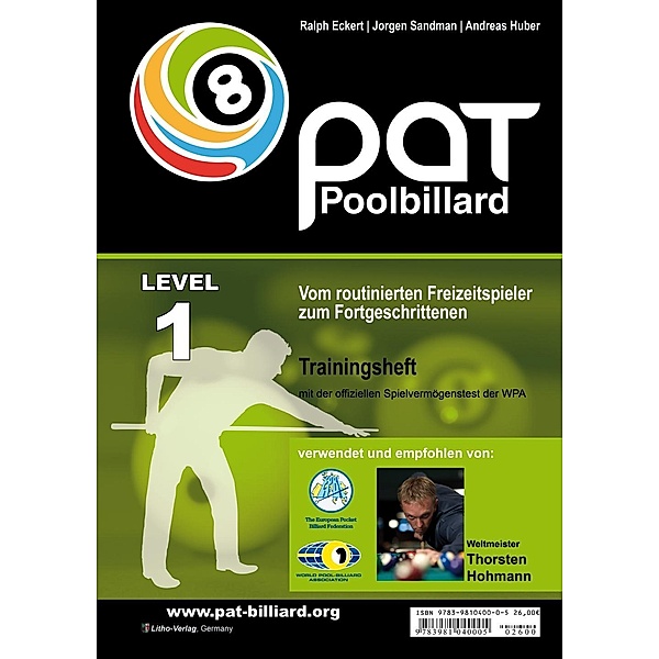 PAT Pool Billard Trainingsheft Stufe 1, Ralph Eckert, Jorgen Sandmann, Andreas Huber
