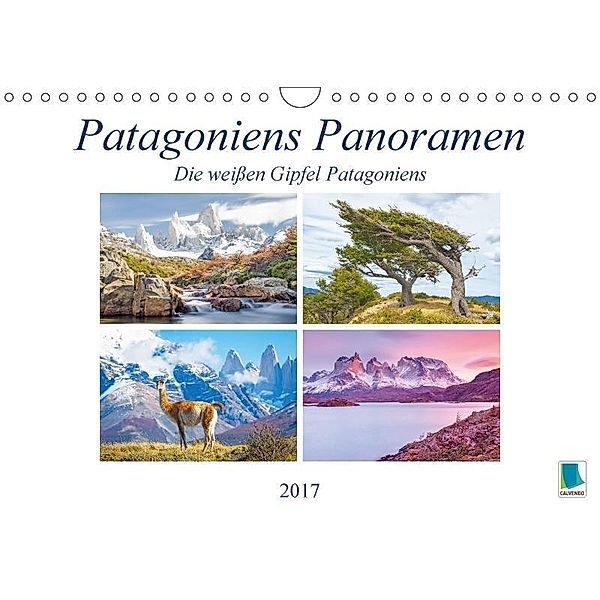 Patagoniens Panoramen: Die weißen Gipfel Patagoniens (Wandkalender 2017 DIN A4 quer), Calvendo