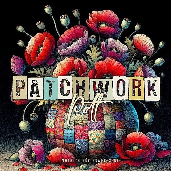 Patchwork Pott Malbuch für Erwachsene, Monsoon Publishing, Musterstück Grafik