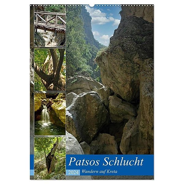 Patsos Schlucht. Wandern auf Kreta (Wandkalender 2024 DIN A2 hoch), CALVENDO Monatskalender, Claudia Kleemann