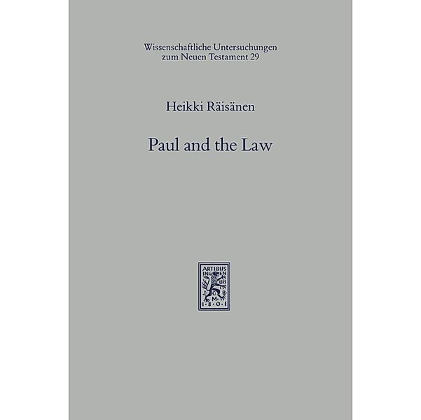 Paul and the Law, Heikki Räisänen