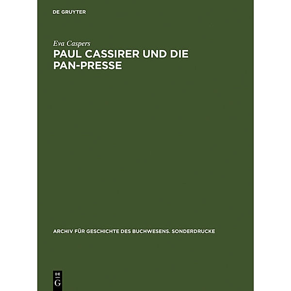 Paul Cassirer und die Pan-Presse, Eva Caspers