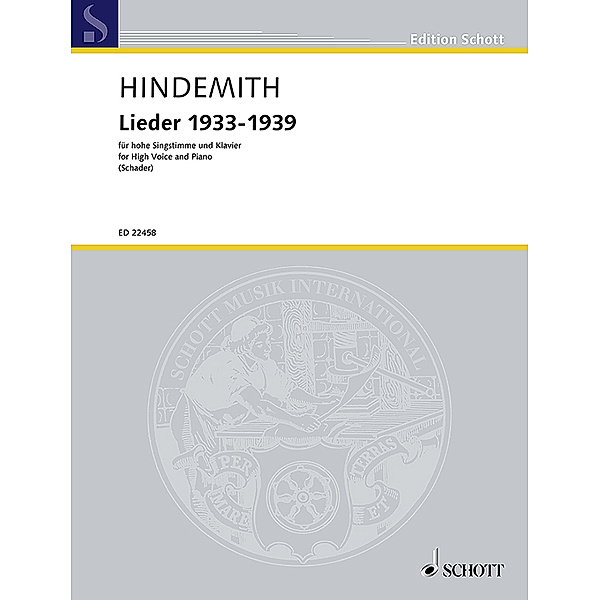 Paul Hindemith - Lieder 1933-1939, Klavier