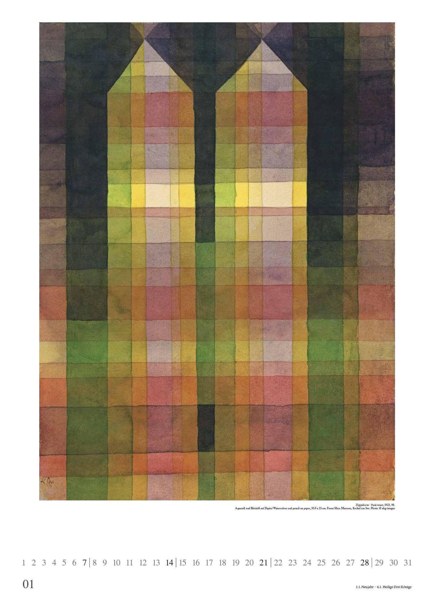 Paul Klee 2024 KunstKalender PosterKalender 50x70 Kalender