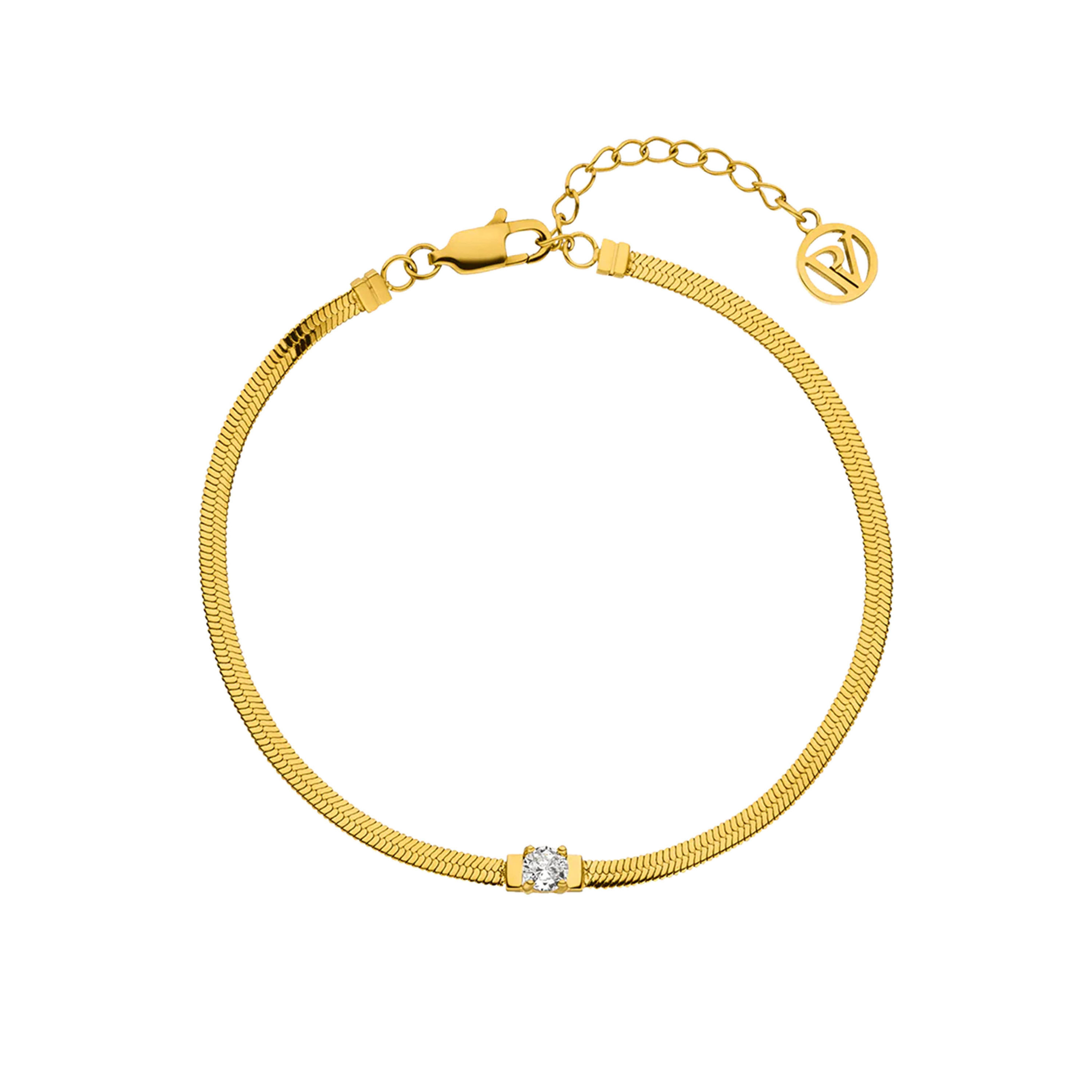 PAUL VALENTINE Armband Brilliant Sleek Bracelet Edelstahl Farbe: vergoldet  | Weltbild.de