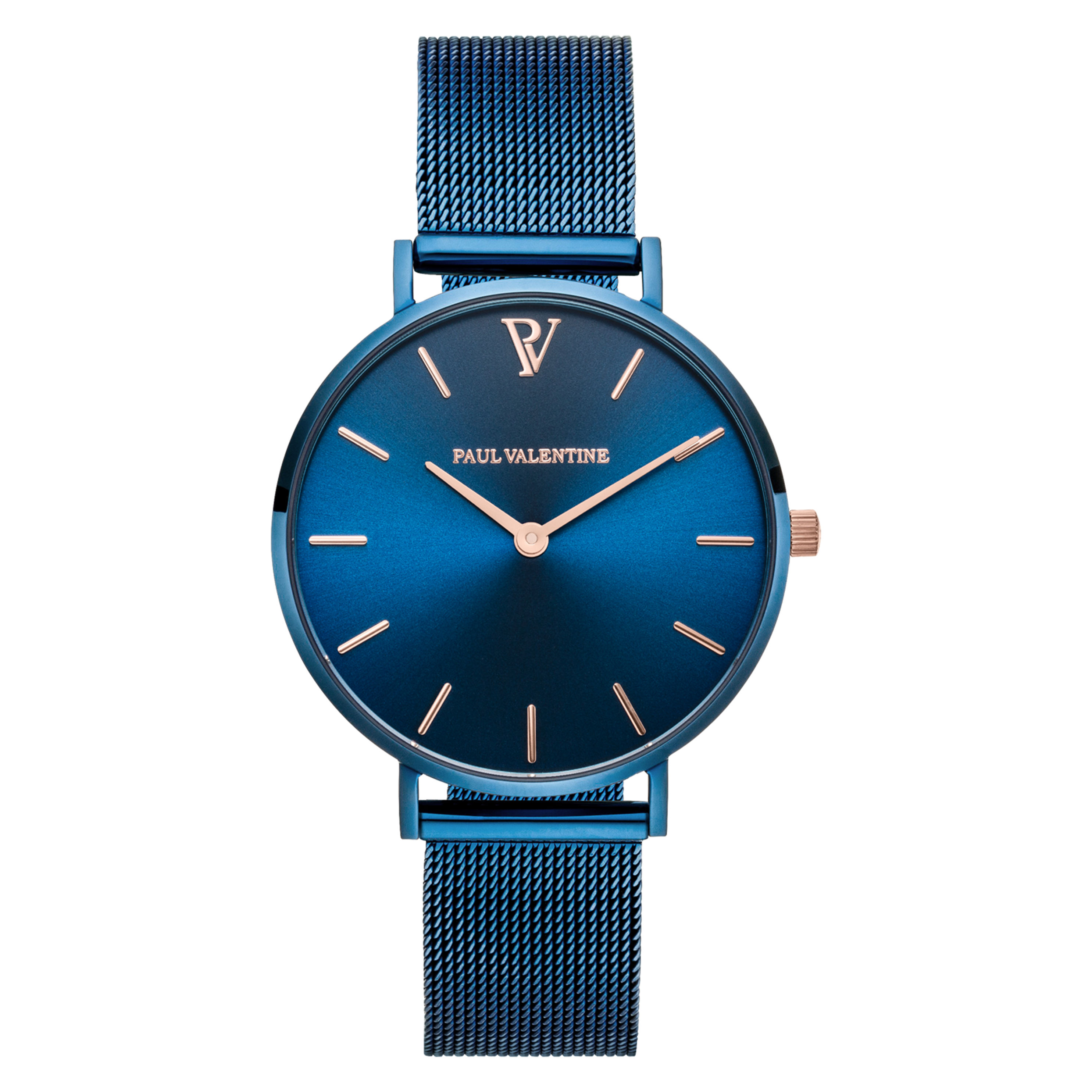 PAUL VALENTINE Armbanduhr Blue Mesh Edelstahl Farbe: blau online kaufen -  Orbisana