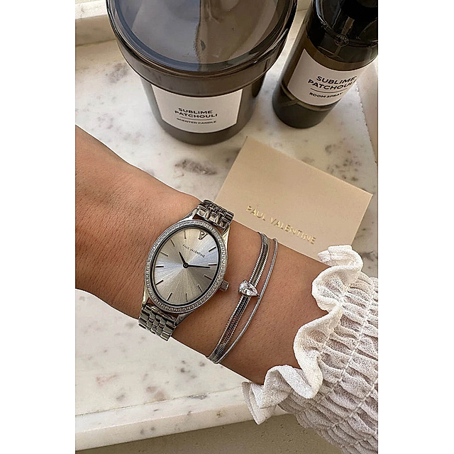 PAUL VALENTINE Armbanduhr Iconic Oval Edelstahl Farbe: silber online kaufen  - Orbisana