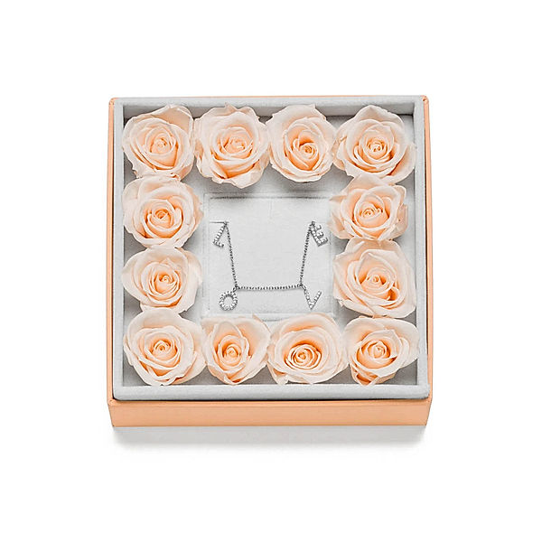 Paul Valentine Geschenkset Sparkling Love Rosebox Messing (Farbe: silber)