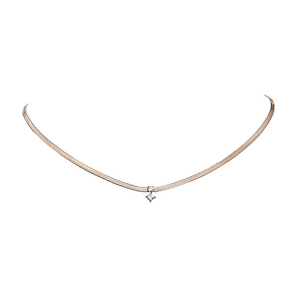 PAUL VALENTINE Halskette Dream Sleek Necklace Edelstahl (Farbe: champagner)