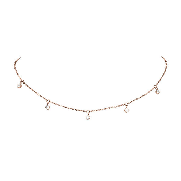 PAUL VALENTINE Kette Sparkling ChokerEdelstahl (Farbe: 14K rose vergoldet)