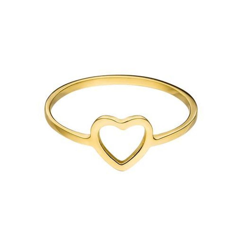 PAUL VALENTINE Ring Heart Ring Edelstahl Farbe & Größe: gold, 52 |  Weltbild.de
