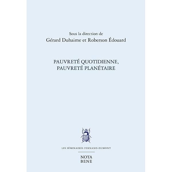 Pauvrete quotidienne, pauvrete planetaire, Jeanine Anderson