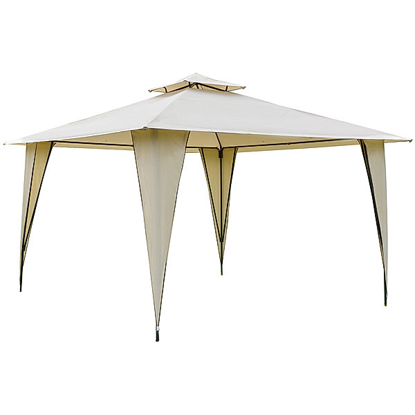 Pavillon mit Doppeldach (Farbe: beige)