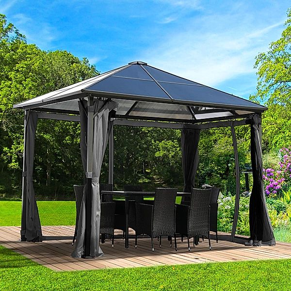 Pavillon Summerdream grau (Größe: 300 x 300 cm)