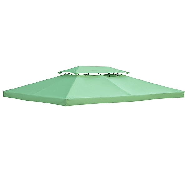 Pavillondach für 3 x 4 m Grundflächen (Farbe: grün)