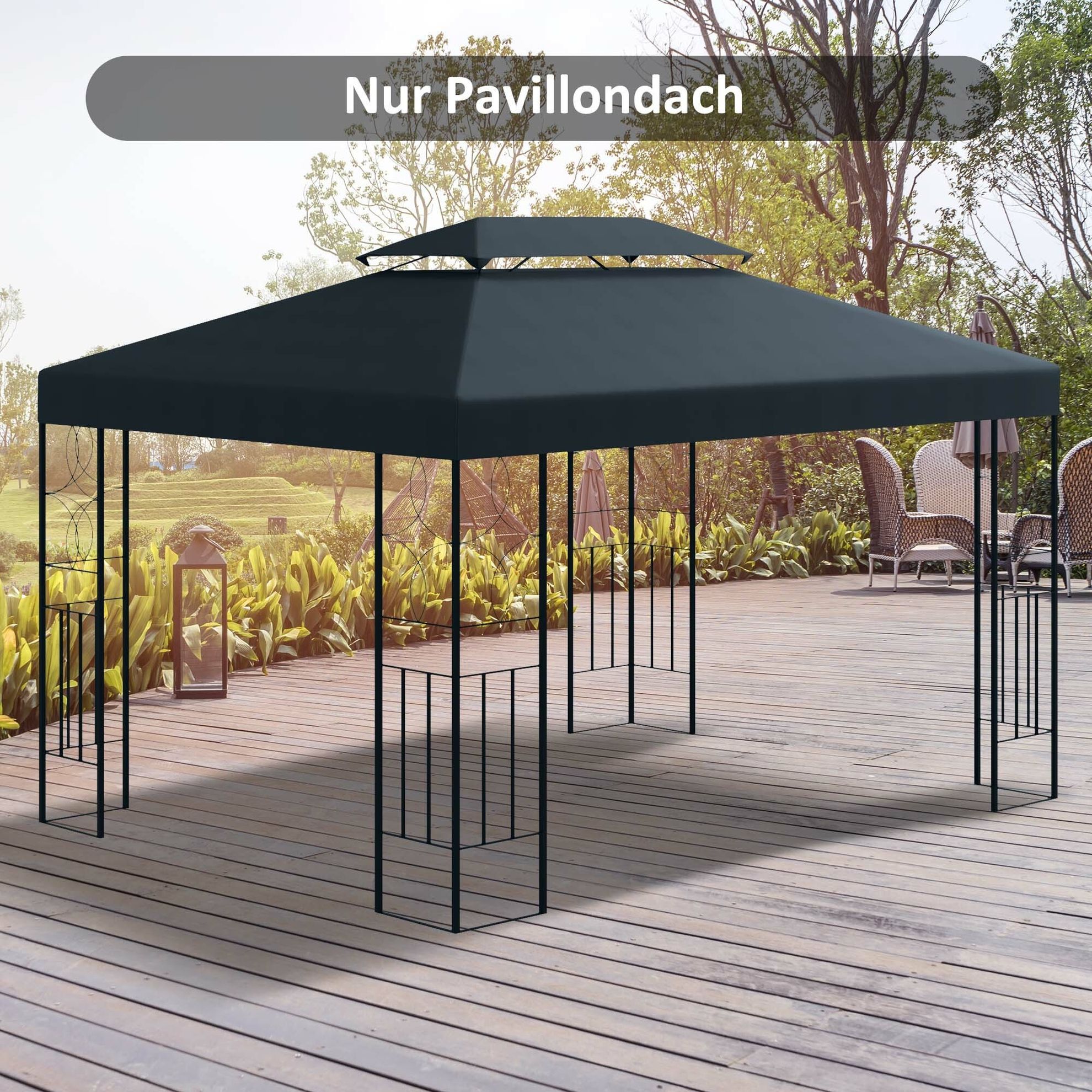 Pavillondach für 3 x 4 m Pavillons Farbe: grau | Weltbild.de