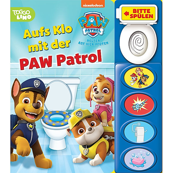 PAW Patrol - Aufs Klo mit der PAW Patrol - Mein Klo-Soundbuch - Pappbilderbuch mit Klospülung und 8 Geräuschen