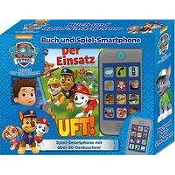 PAW Patrol - Der Einsatz läuft!, Buch und Spiel-Smartphone