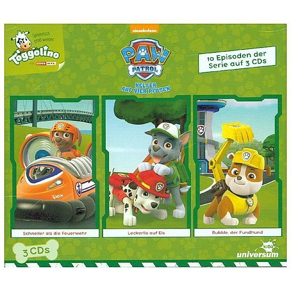 PAW Patrol Hörspielbox.Box.2,3 Audio-CD, Paw Patrol-Helfer Auf Vier Pfoten